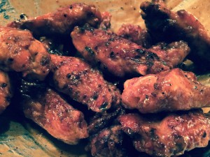 Grilled Buffalo wings. You don't have to do Paleo or Atkins to occasionally enjoy some higher protein dinners. It's about having a balanced diet.